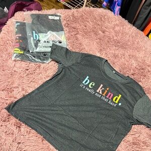 THREE- “Be Kind” Women’s Short Sleeve T-Shirt  Bundle - Gray